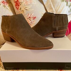 Dolce Vita Suede Booties, 7, Moss